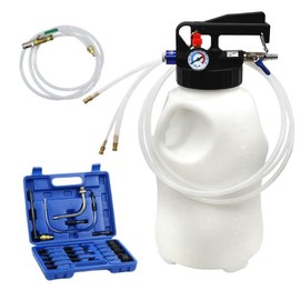 NP 10L Pneumatic Transmission Fluid Pump Refill Fill Evacuator Tool Kit Extractor and Dispenser Portable Gearbox Oil Transfer System with 15pcs ATF Adapters Kit