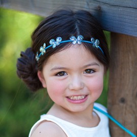 Peppercorn Kids Little Girls Iridescent Glitter Butterfly Crown Headband (Ages 3-8Y)
