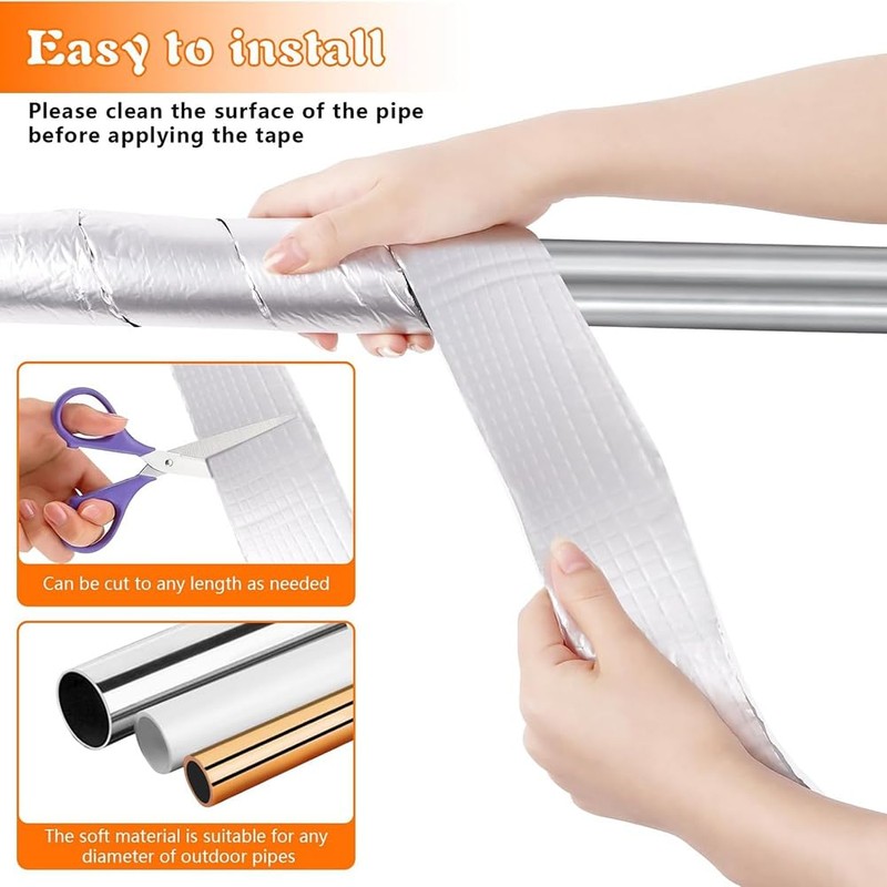 Atelierate Pipe Insulation Packaging, Winter Antifreeze Protection, Suitable for Hot