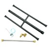Americangaslogs Rectangular Gas Fire Pit and Gas Fireplace H-Burner H