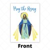 Pray The Rosary Folding Card with Read Along Prayers, Catholic