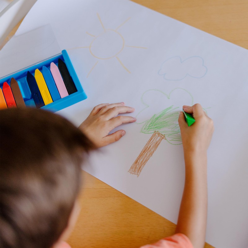 Melissa & Doug Jumbo Triangular Crayons - 10-Pack, Non-Roll, Flip-Top