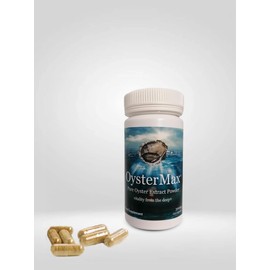 OysterMax® by Marine Healthfoods | Pure Oyster Extract | Natural Zinc Supplement | Energy Booster | Contains Natural Zinc from Oysters | 120 Capsules (1) (Zinc Supplement - Pack 1)