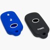 2-pcs Click&Fit Silicone Key Fob Covers for 1998-2008 Toyota Camry
