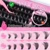 Fluffy Lash Clusters 100D+200D Mega Thick Lashes Clusters 12-22mm Wispy