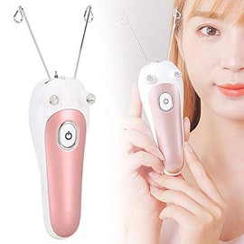 Depiladora Facial Eléctrica Profesional, Depiladora de Belleza Facial para Mujeres, Afeitadora de Cabello Facial de Hilo de Algodón, Dispositivo de Tr