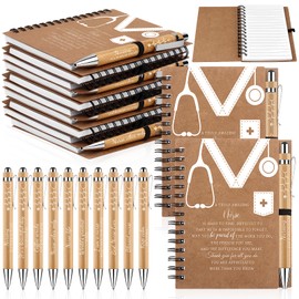 10 Sets Nurse Appreciation Gifts Bulk Thank You Gift Inspirational Spiral Notebook Motivational Ballpoint Pens Nurses Week Gifts for Doctor Medical Nursing Assistants Teacher Coworker Colleagues