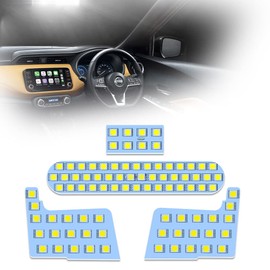 Kicks LED Room Lamp Set, Nissan KICKS e-POWER P15, Car Light, Indoor Light, 6000K, LED Room Lamp Set for Kicks Stylish, Dress Up, 4-Piece Set, Genuine Replacement, Easy Installation, Instruction