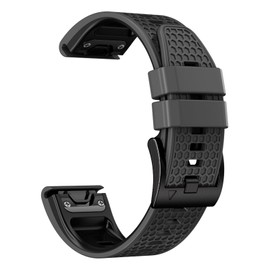 Fleshy Leaf Small Circle Bicolor watch band 22mm Compatible with Garmin Fenix 7,Fenix 6,Fenix 6 Pro,Fenix 5,Fenix 5 Plus,Approach S60 S62,Forerunner 935，Quick Release Strap Wristband (Gray black)