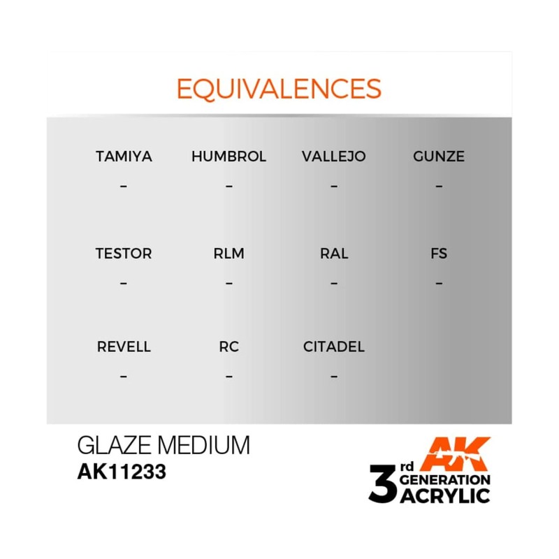 AK Interactive 3rd Gen Acrylic Auxiliary Glaze Medium 17ml
