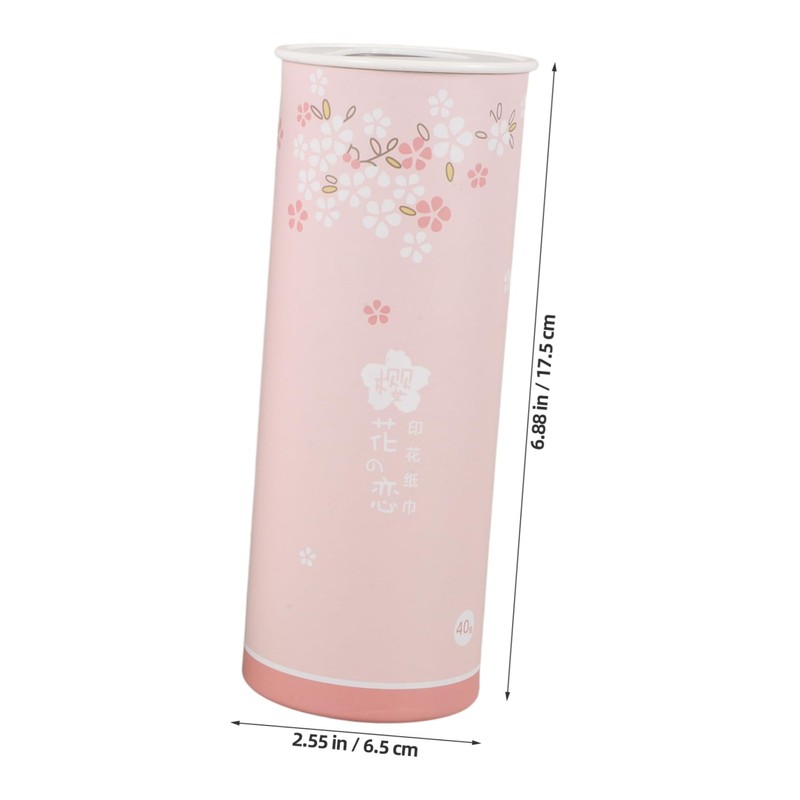 OATIPHO 3pcs Car Tissues Cylinder Box Stylish Travel Facial Wipes