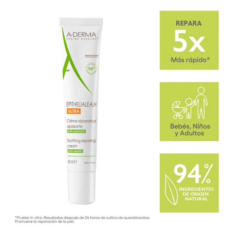 A-derma Epitheliale Ah Ultra Crema Reparadora Cicatriza 40ml