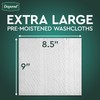 Depend XL Disposable Washcloths for Adults, 8 Flip-Top Packs, 42