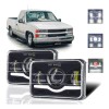 Par Faros Led Cuadrado 4x6 Lupa Ojos Ángel Demonio Hi/lo
