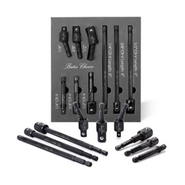 Bates- Impact Socket Adapter Set, 9 pcs, Rotatable Socket Adapter, 1/2" 1/4" 3/8" 1/4" Hex Shank Impact Adapter Set, Impact Swivel Socket Set, Drill Socket Adapter, Impact Driver Socket Adapter