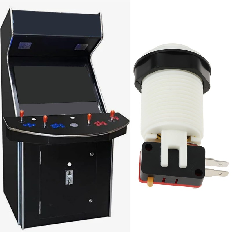 VGOL 2-teiliger Arcade-Spiel-Startknopf 1p 2p Spieler-Druckknopf mit Mikroschalter