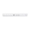 Charles Leonard Plastic Ruler, Double Bevel, 12 Inches, Clear, 36-Pack