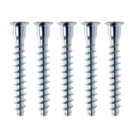 Pack of 100 M7 x 50 mm Hexagon Socket Countersunk Self Tapping Connection Screws Flat Head Furniture Confirmat Screws Carbon Steel Galvanised