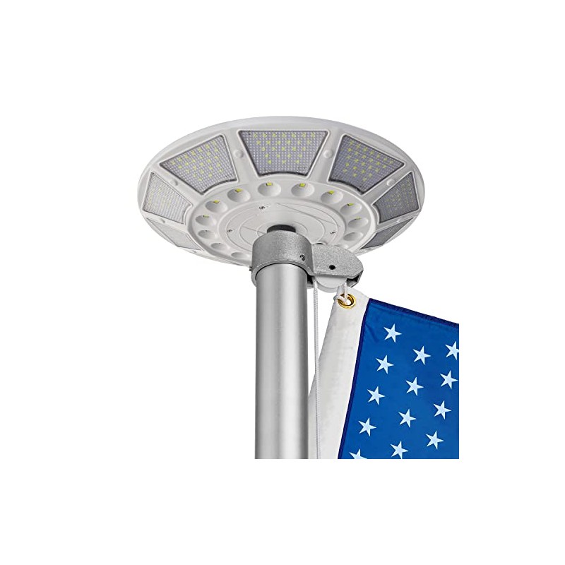 Solar Flag Pole Light – 360° LED Illumination, Solar Powered,
