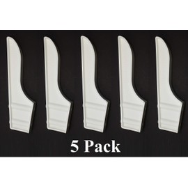 JSP Manufacturing Black or White Dock Piling Line Holder Hook - Store Your Dock Lines/Ropes (5, White)
