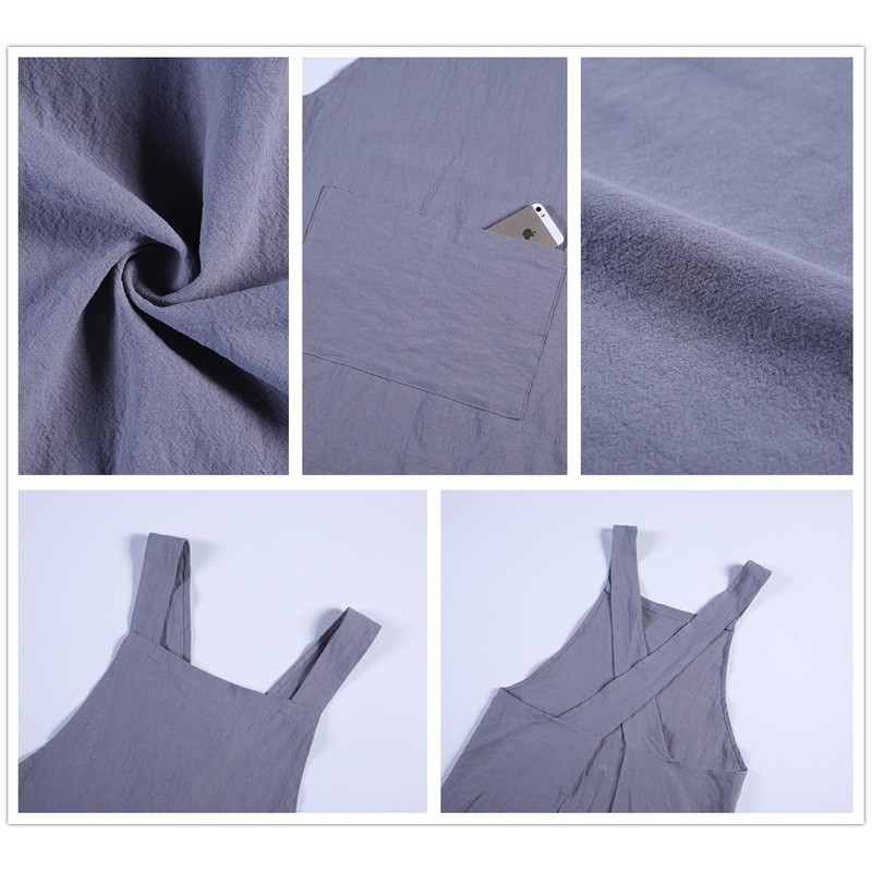 H Shoulder Straps Cotton Linen Apron Halter Cross Bandage Japan