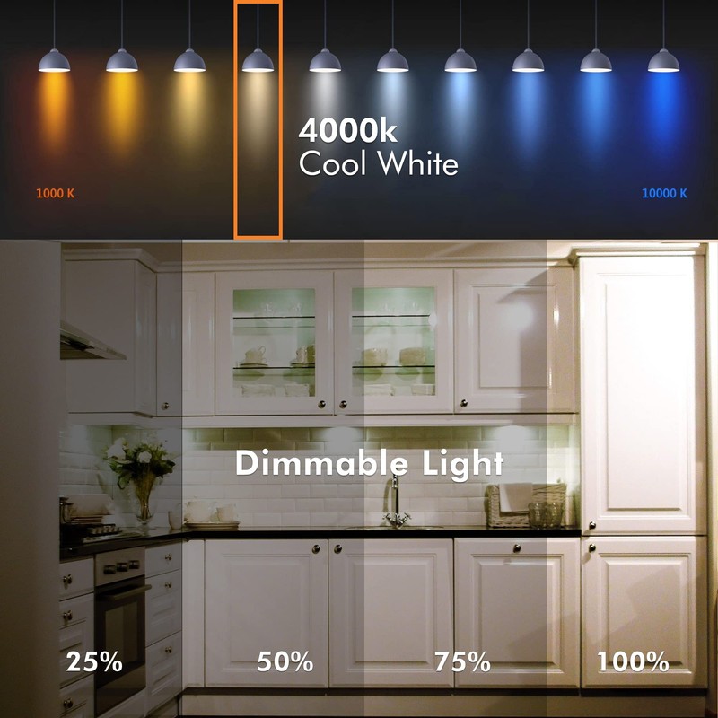 Xtricity LED Puck Light Bulb, E26 Bulb Base, Dimmable, Flat