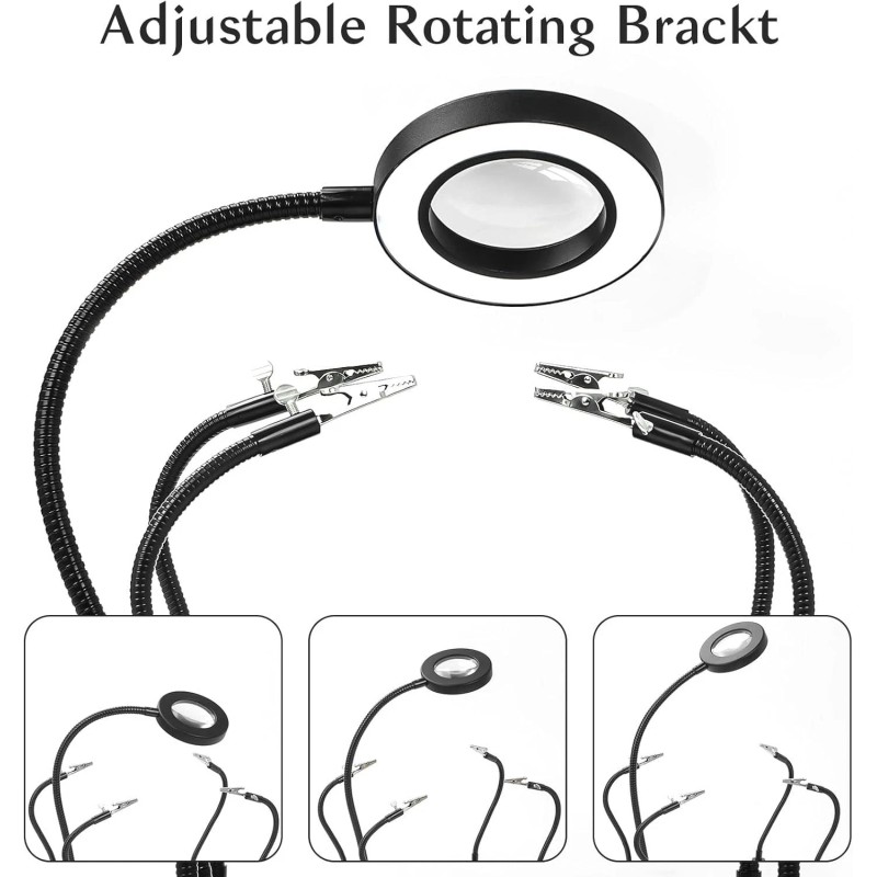 Unbranded Magnetic Helping Hands Soldering Station Vise Magnifying Lamp