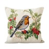 Robin Cushion - Christmas Cushion Covers 45x45, Christmas Robin Decorations,Single