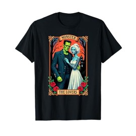 Tarot Card Frankenstein and Bride The Lovers T-Shirt