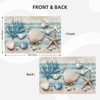 Summer Sea Shell Placemats Set of 6, Coastal Starfish Place