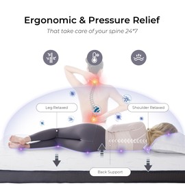 LIKIMIO 4 Inch Mattress Topper Twin, Cooling Gel Infused Ventilated Memory Foam Topper, Mattress Pad with Removable Knit Cover, Pressure Relief & Non-Slip, Dorm/Guest, CertiPUR-US Certified