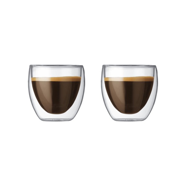Bodum 2.5oz Pavina Double Wall High-Heat Borosilicate Glass, Set of