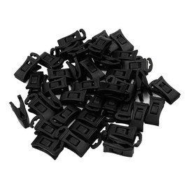 ANCLLO 40 Pack Sock Clips for Washing Machine and Dryer, Sock Hooks for Drawer, No Folding Needed (Black)