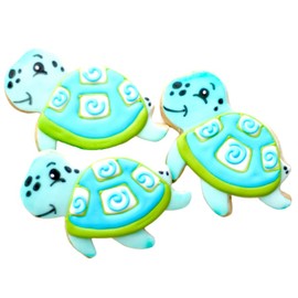 ½ Dz. Whimsical Turtle Cookies! Favors, ocean, showers, birthday Themed Favors or Gift!!