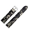 WOCCI 18mm Flower Watch Band for Women, Genuine Leather, Quick