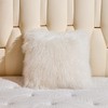 Genuine Sheepskin Throw Pillow with PP Cotton Inside, Luxury Fluffy