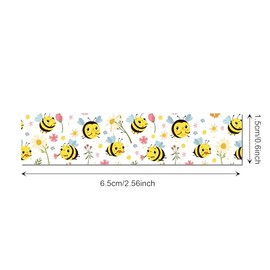 Juego de 12 rollos de cinta Washi de abeja, diseño de abejas amarillas, para decoración de álbumes de recortes, accesorios de diario artístico y proyectos de manualidades