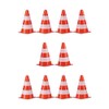Relaxdays Warning Cones, Set of 10, Stackable, Traffic Cones, Lace