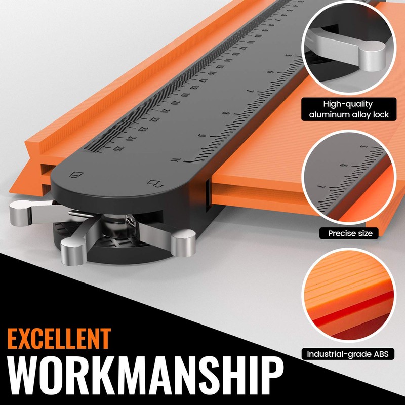 Contour Gauge Duplicator with Lock, 2 Pack Widen Shape Contour