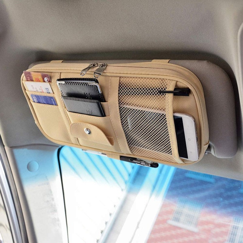 Da by Car Sun Visor Organizer, Multi-Pocket Visor Organizer Storage