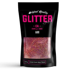 Rose Gold Holographic Premium Grade Ultra Fine Glitter Powder Dust 100g / 3.5oz use with Arts & Crafts Decoration Wine Glass Flowers Weddings Cards Cosmetic Face Eye Body Nails Skin Hair