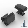 ROMATEE 10 Pack Black Kitchen Cabinet Knobs Matte Black Cabinet