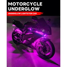 12V Led Light Strip 32CM Waterproof Pink Led Light Strips for Motorbike Underglow Car Golf Cart Motorcycles Truck Boat Led Strip Lights,Pack of 4