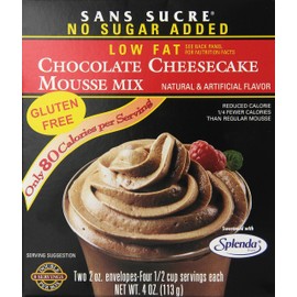 SANS SUCRE Chocolate Cheesecake Mousse Mix - Sugar Free and Gluten Free