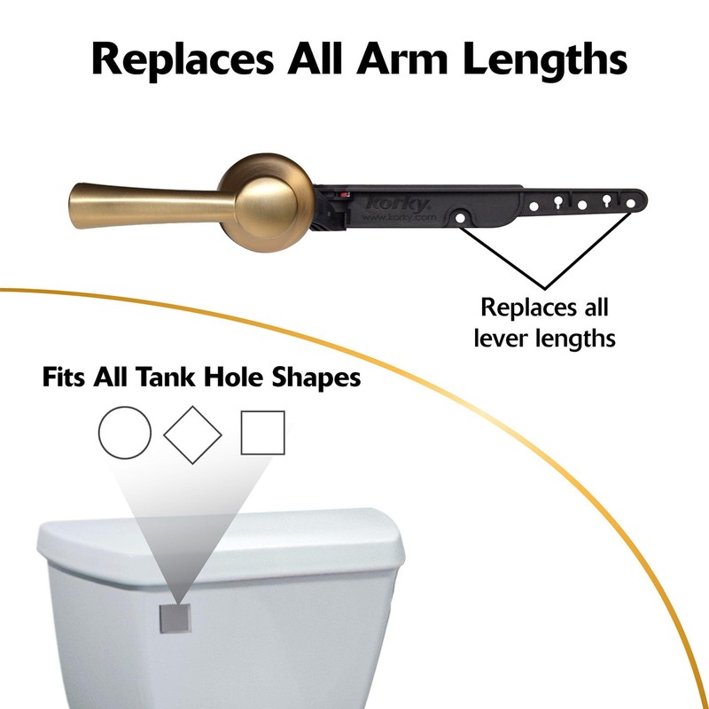 Korky 6094BP StrongARM Tank Lever, Universal to Fit Front Angled