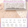 300 Pcs Silver Nail Charms, 24 Styles Star Snake Saturn