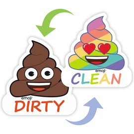 M MORCART Funny Gifts, Practical Emoji Poop Dishwasher Magnet, Funny Poop Clean Dirty Dishwasher Sign, Joke Item and Decoration for Children and Adults, Mother's Day Gifts