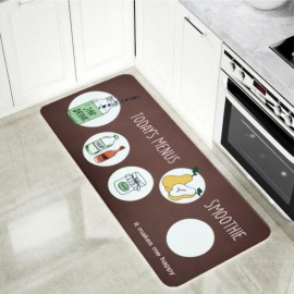 Non Slip Cushioned Washable Absorbent Thick Foam Backed PVC Kitchen Mats Woven Runner Rug Floor Mats for Laundry Kitchen Carpetsize: 19"*47.2", color: Pink