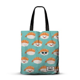 Oh My Pop! Nigiri-FAN Shopping Bag Turquoise, turquoise, Fan Shopping Bag Nigiri