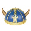 Child's Horned Silver and Blue Viking Helmet